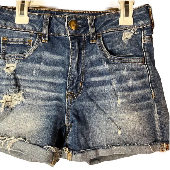 American Eagle High Rise Shortie Jean Shorts - Picture 2 of 9
